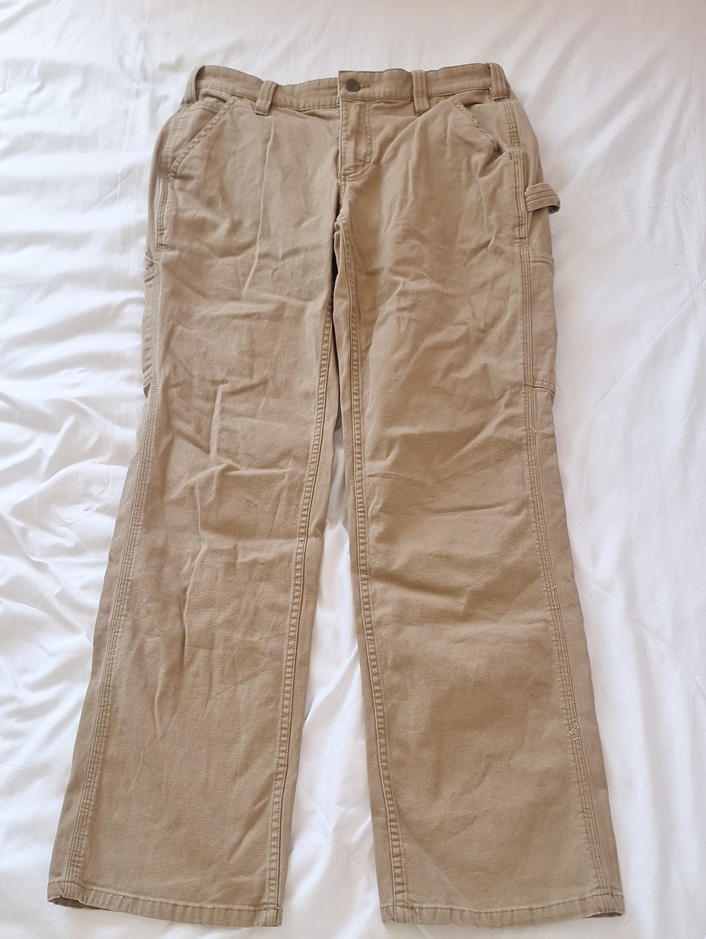 Women's Khaki Work Pants - Straight Leg
